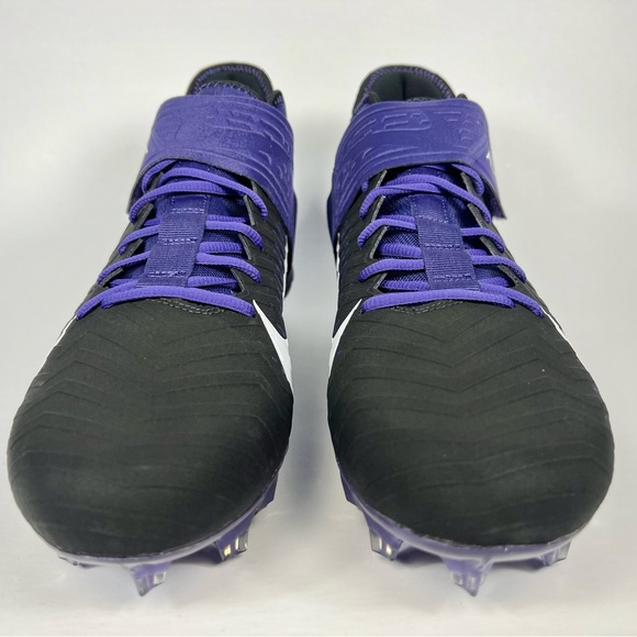 Nike Alpha Menace Pro 2 Mid Purple Black Football Cleats Size 12 - Picture 4 of 10